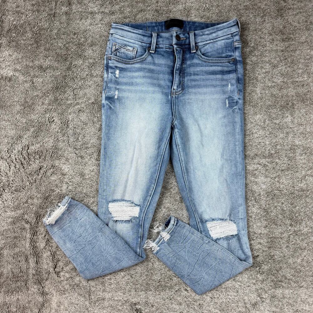 Buckle Black Ankle Skinny Jeans Womens 26